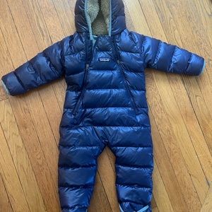 Patagonia Hi-Loft Down Bunting 6-12 Months, Blue